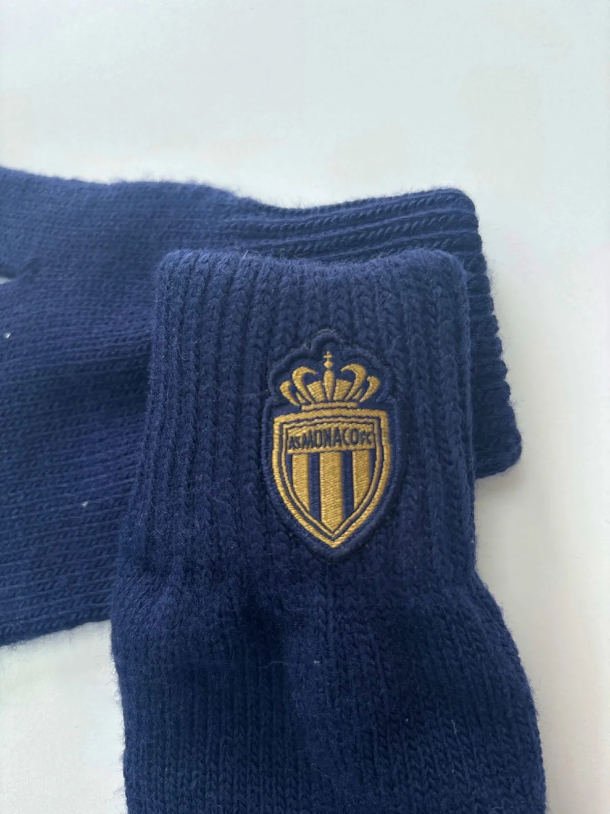 AS Monaco FC Navy Blue Knitted Gloves One Size