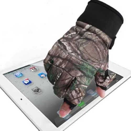 BIKIGHT Camouflage Touch Screen Non Slip Cycling Gloves Hunting Fishing Gloves Waterproof Windproof Gloves