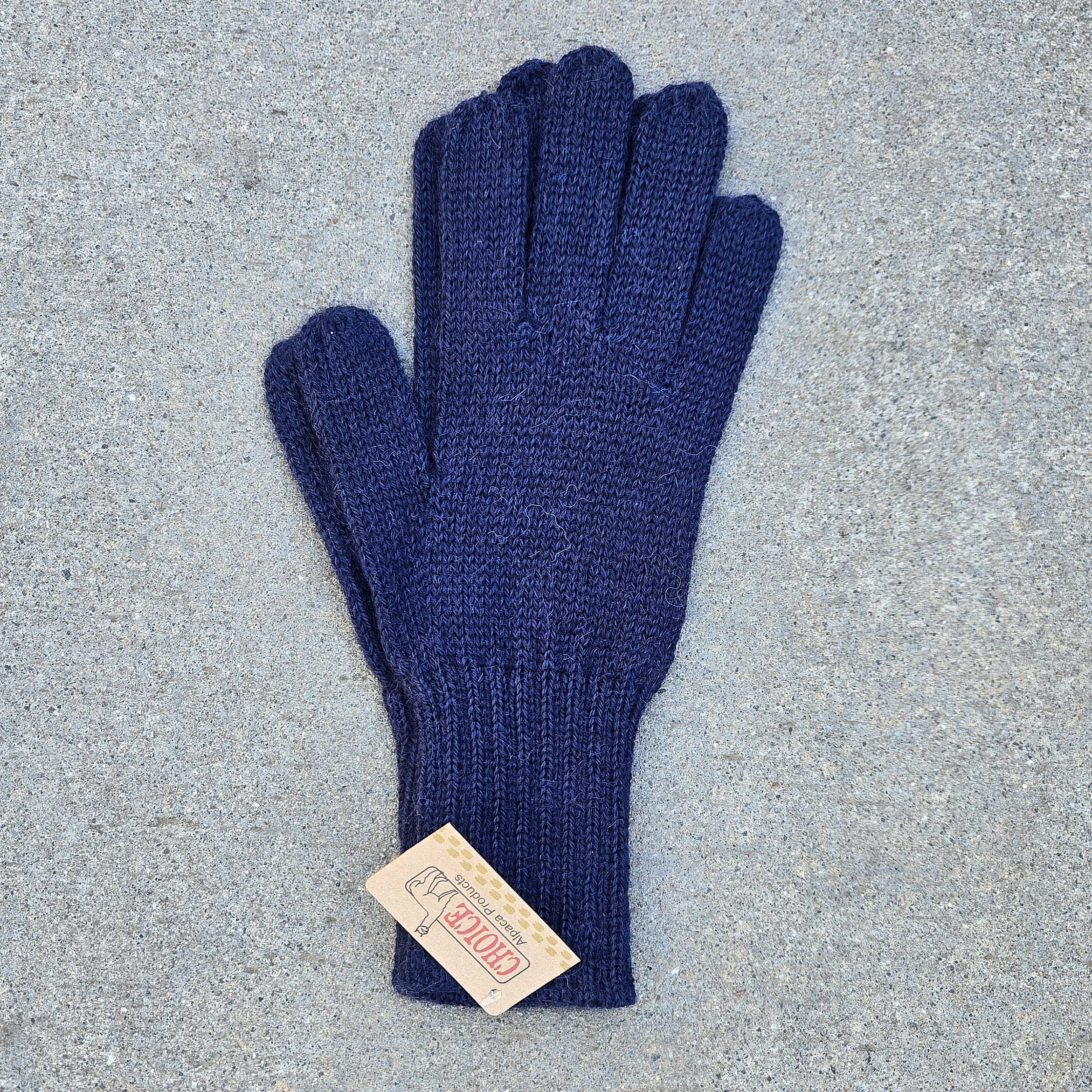 Colorful 100% Alpaca Full Fingered Knit Alpaca Gloves