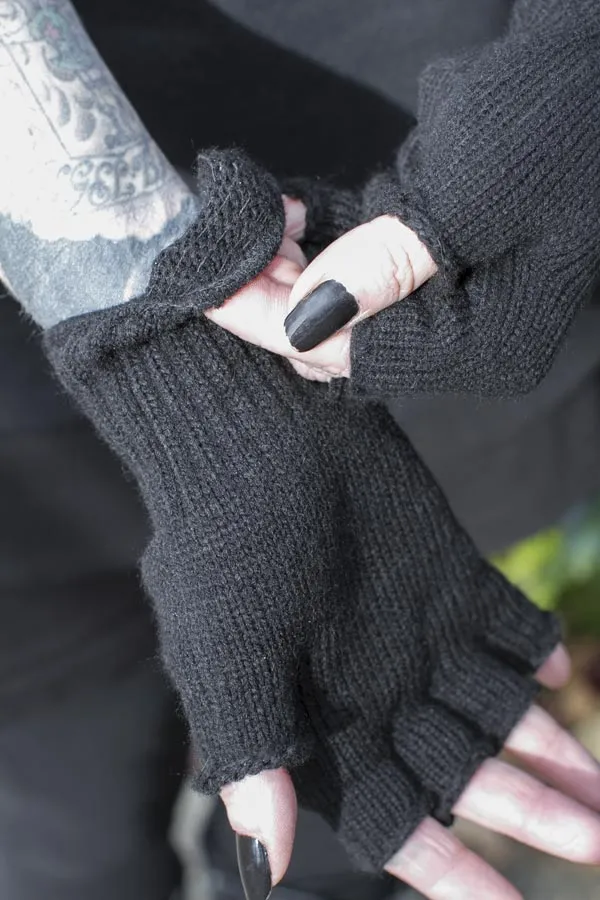 Knit Fingerless Gloves