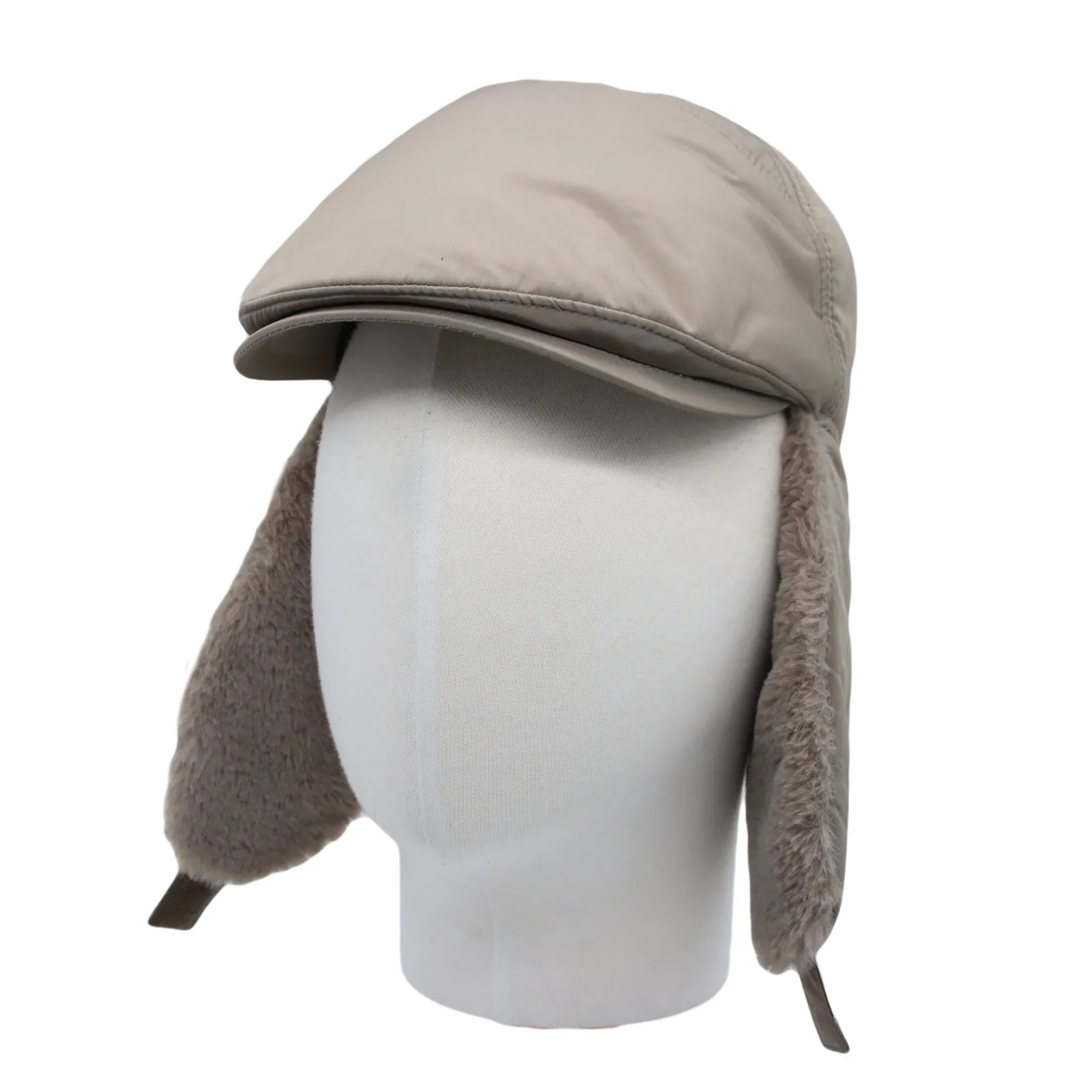 Winter Polyester Warm Earflap Flat Cap Trapper Ski Hat SLT1302