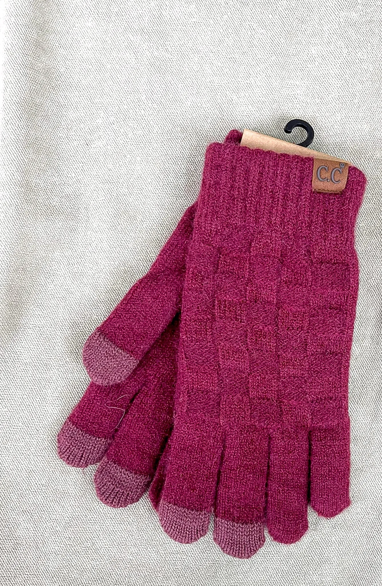 Woven Checkered Texture C.C. Gloves