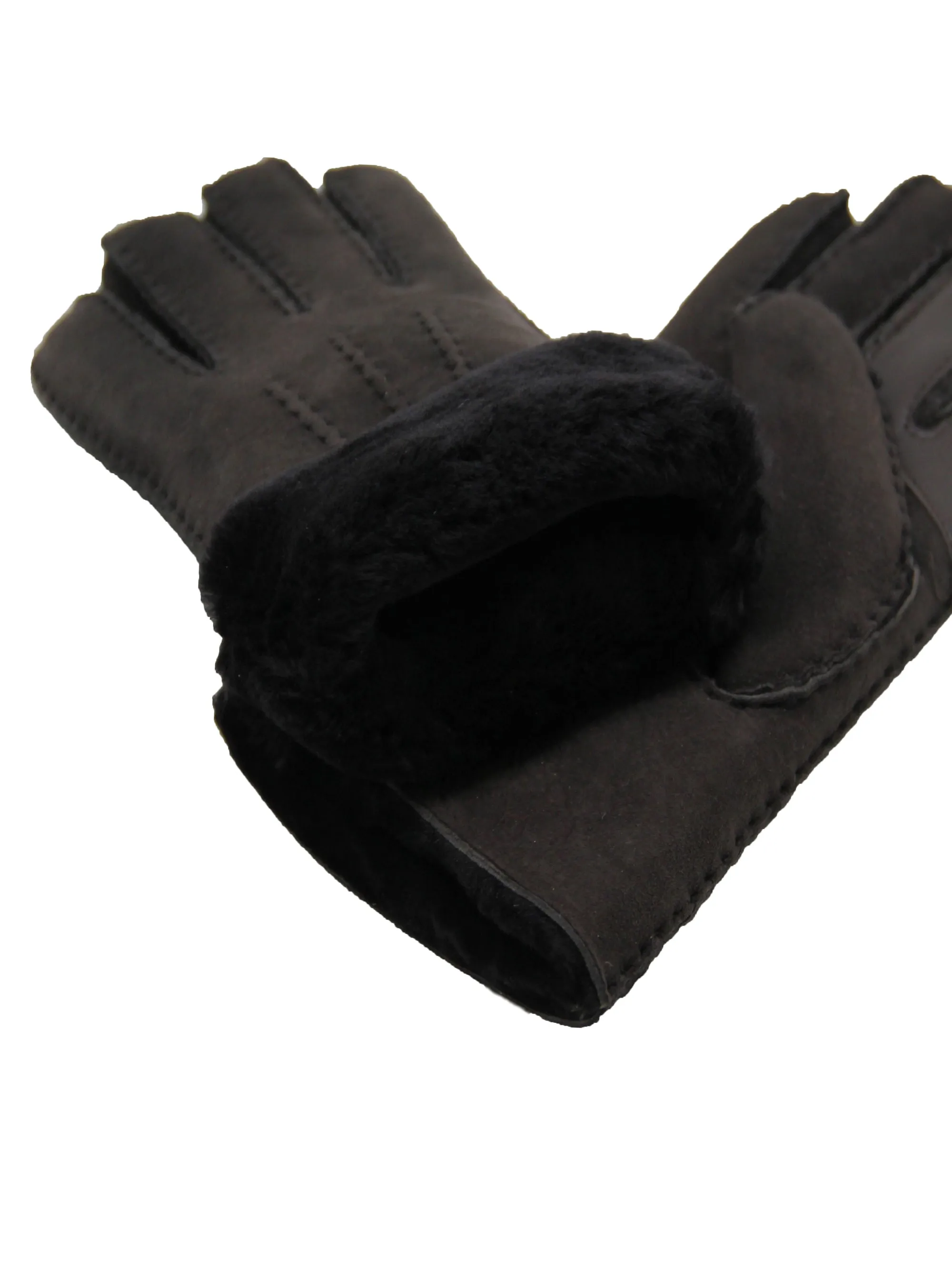 YISEVEN Men's Lambskin Shearling Leather Gloves